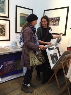 Aberystwyth Printmakers Stand 
at North Wales Print Fair